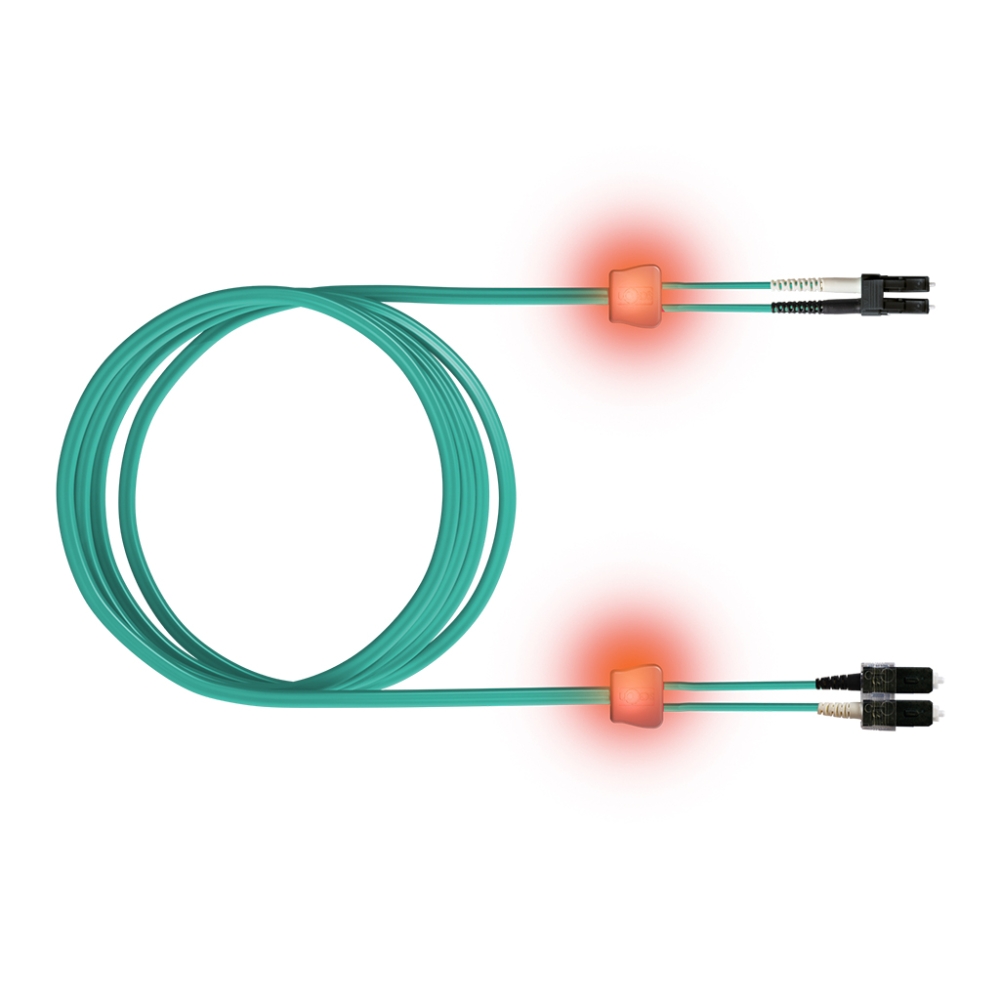FO LED Patch Cord Premium, Duplex, LCD/SCD, G50/125, OM3, 1m