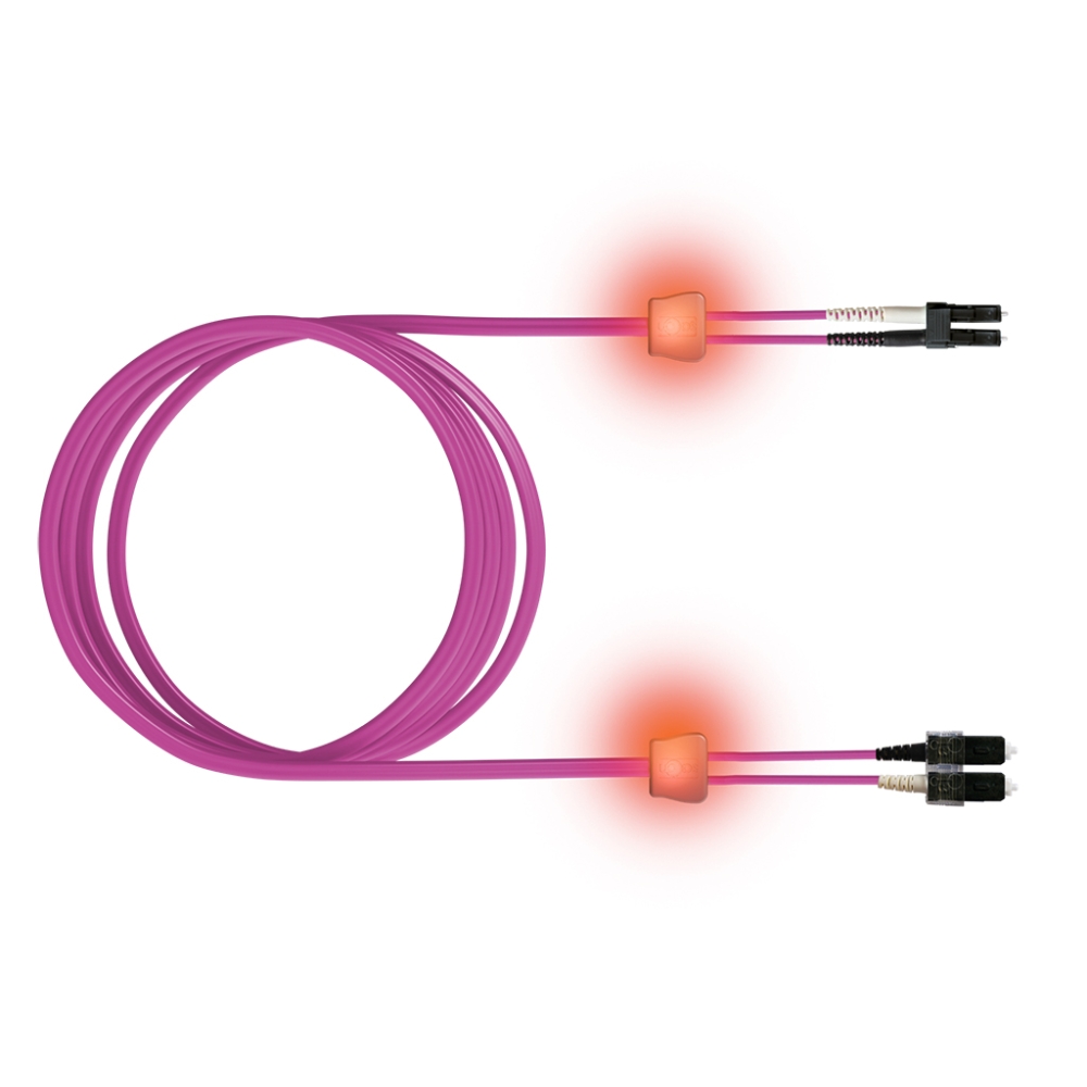 FO LED Patch Cord Premium, Duplex, LCD/SCD, G50/125, OM4, 2m