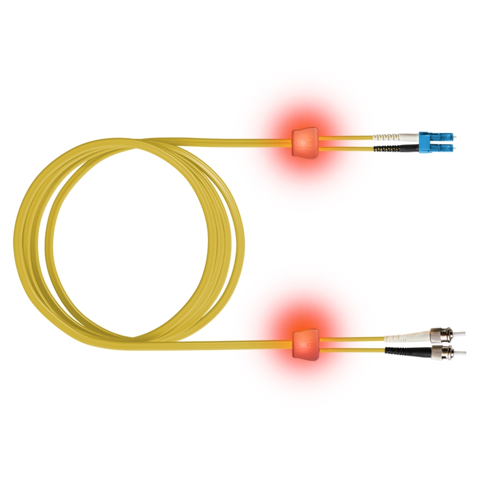 FO LED Patch Cord Premium, Duplex, LCD/ST, E09/125, OS2, 2m