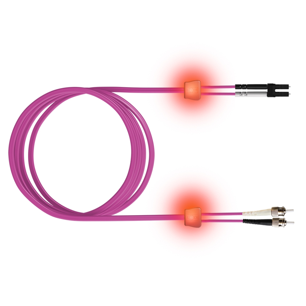 FO LED Patch Cord Premium, Duplex, LCD/ST, G50/125, OM4, 5m
