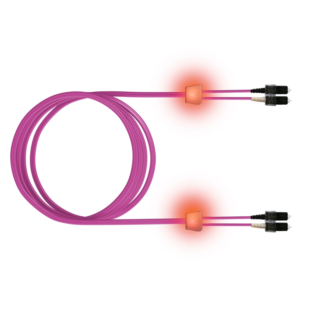 FO LED Patch Cord Premium, Duplex, SCD/SCD, G50/125 OM4, 2m