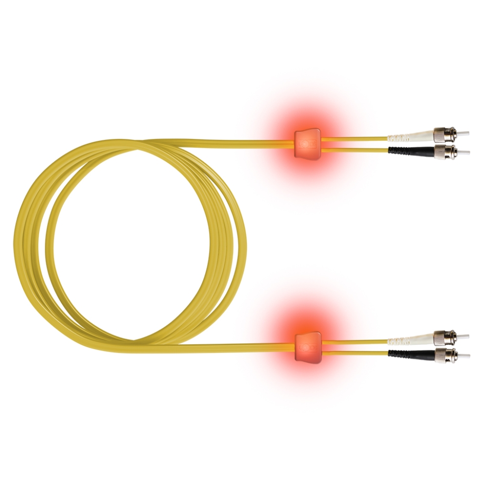 FO LED Patch Cord Premium, Duplex, ST/ST, E09/125 OS2, 3m