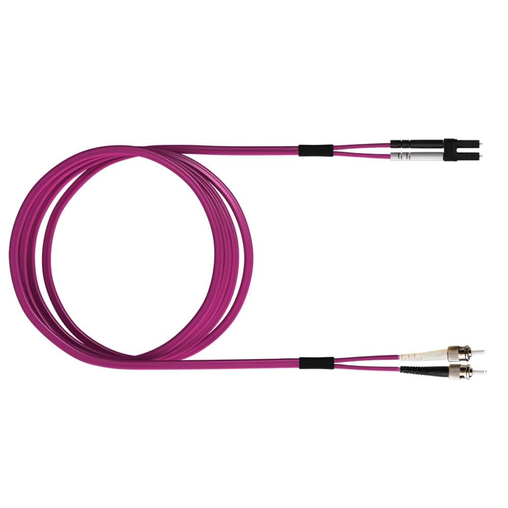 FO Patch Cord Premium, Duplex, LCD/ST, G50/125, OM4, 3m