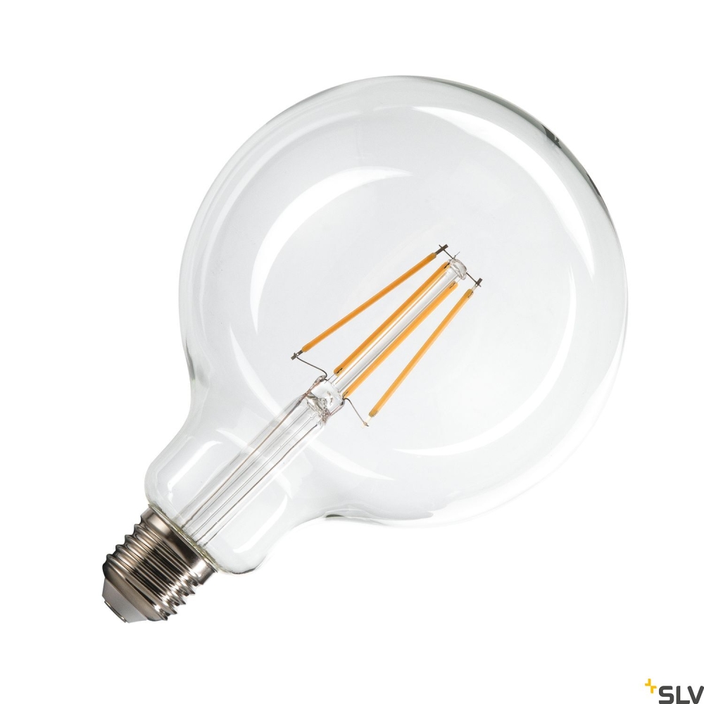G125 E27, LED lamp transparent 7,5W 2700K CRI90 320&deg;