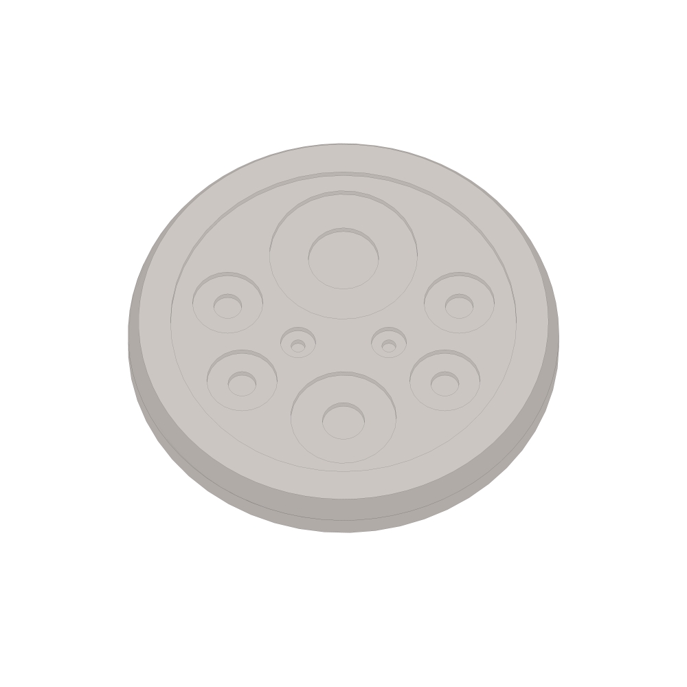 Garnitură trecere pentru 8 cabluri, 50mm (pachet de 5 buc)