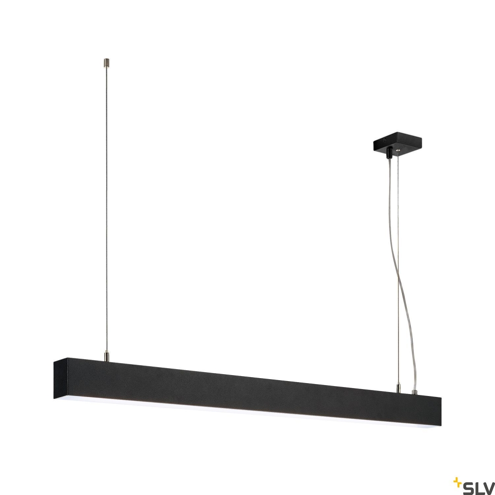 GLENOS pendant, mat negru, 1m, 52W, 4000K