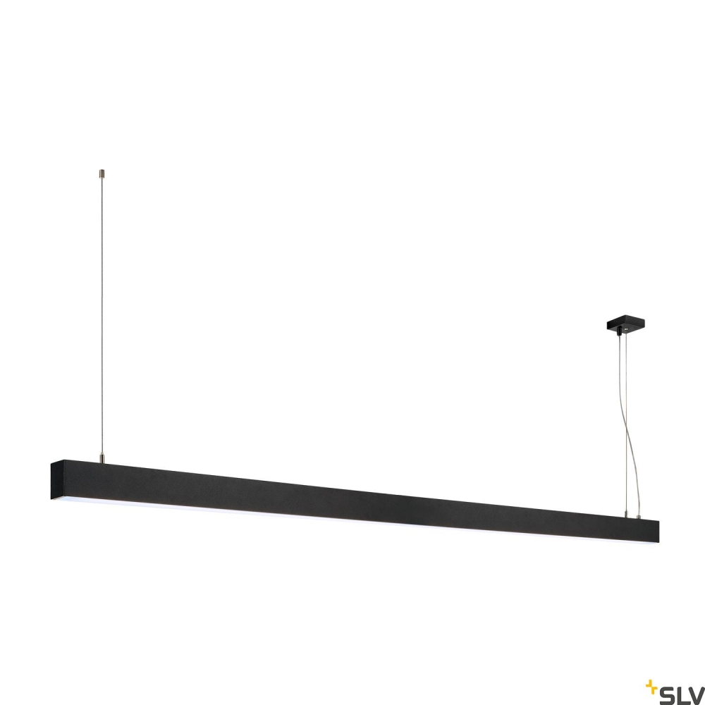 GLENOS pendant, mat negru, 2m , 103W, 4000K