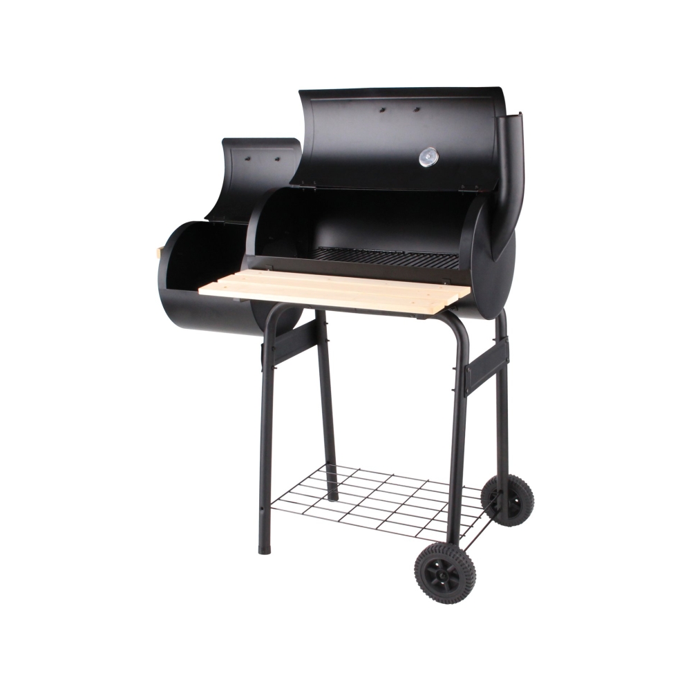 GRĂTAR BBQ CU AFUMĂTOARE ȘI TERMOMETRU