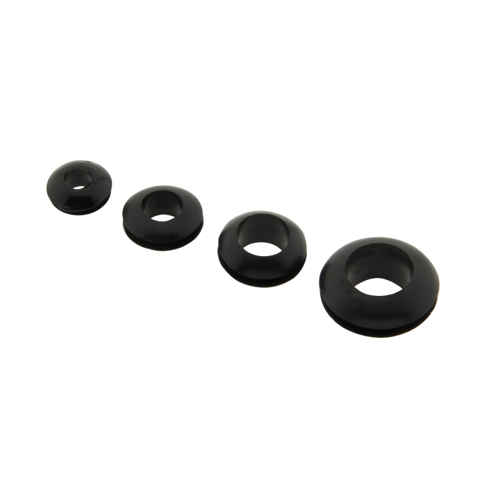 Gummi cable gland black mounting hole 10mm inside 8mm