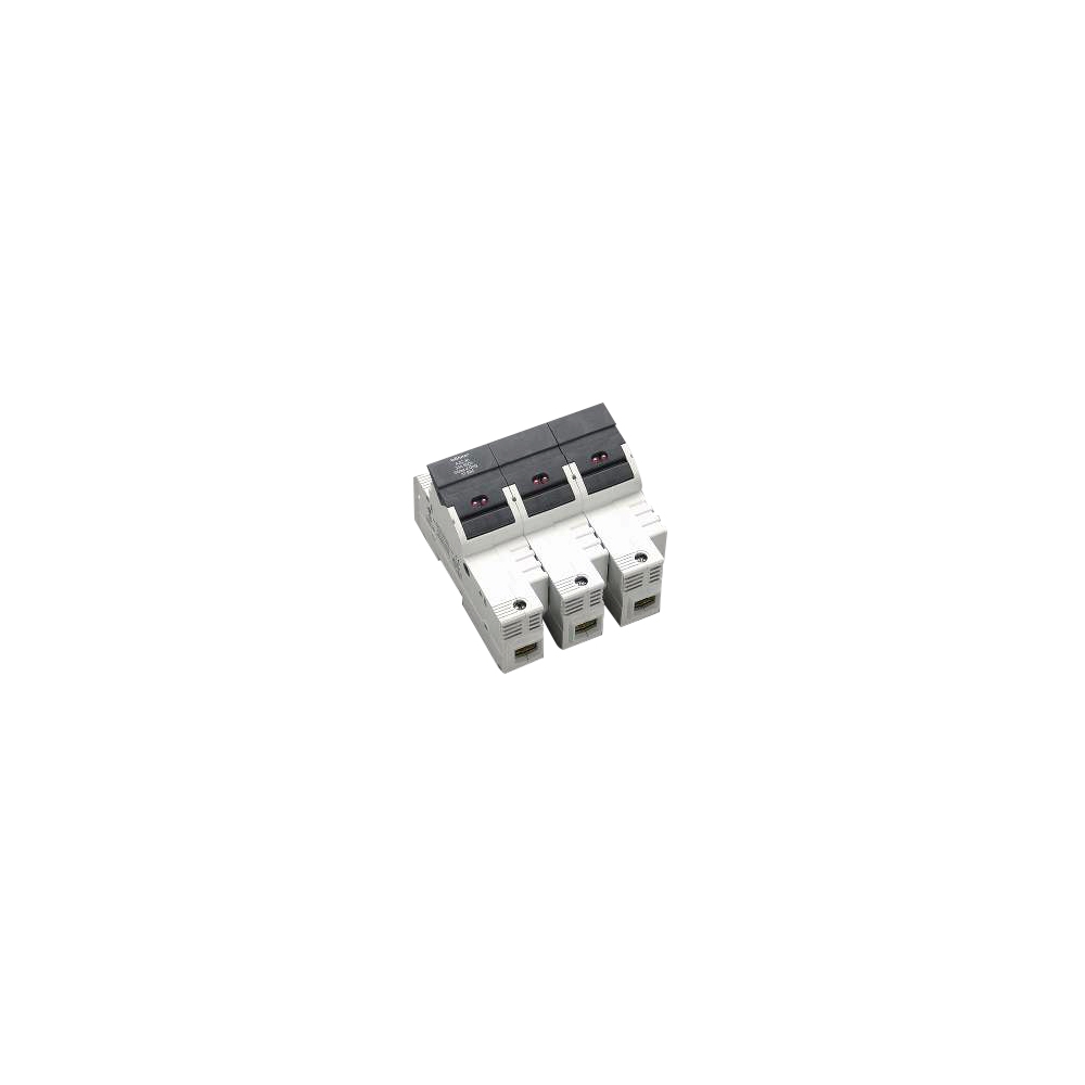Holder for cylindrical fuses +LED 3-pole, box terminal 50mm&sup2;