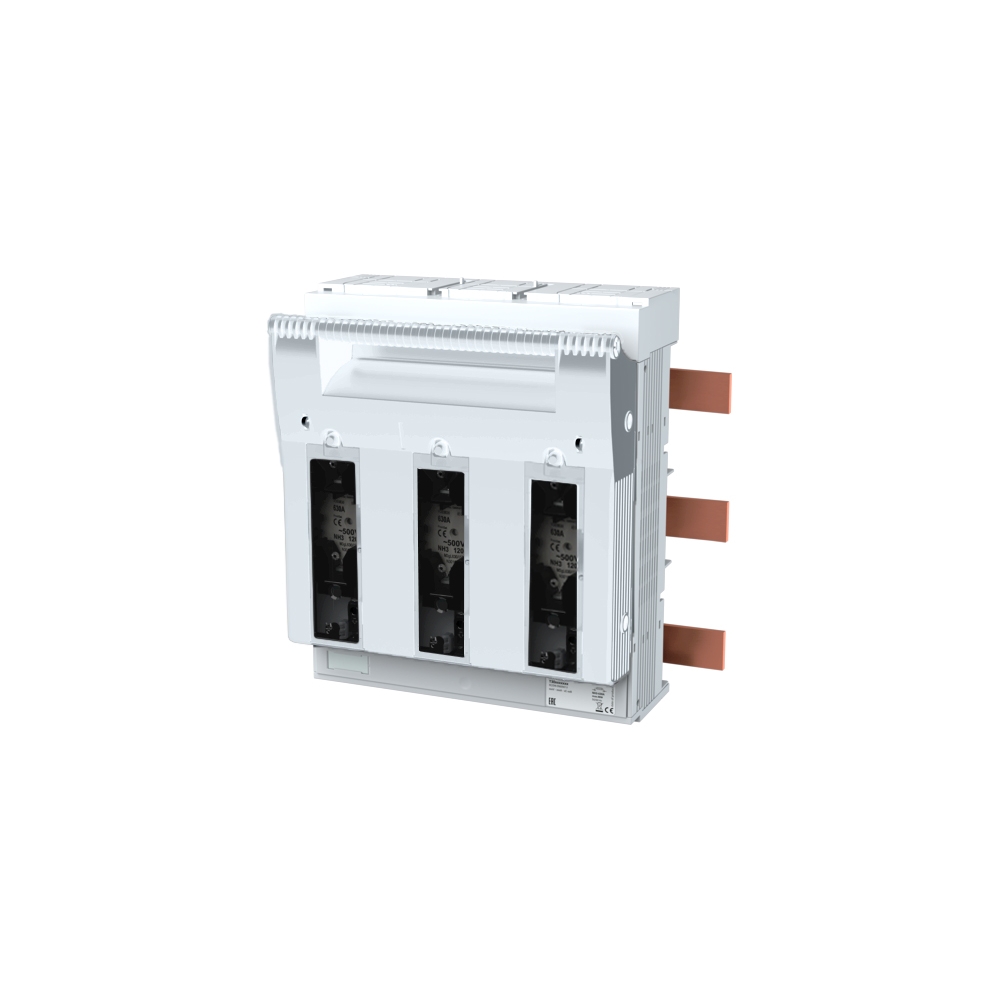 HRC busbar-fuse-switch size 3, 630A, for 100mm-system, M10