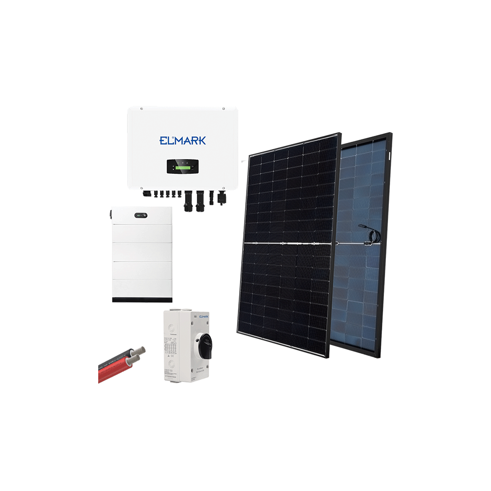 HYBR. SOLAR SYSTEM 3P/15KW 430W PANELS WITH BATT.