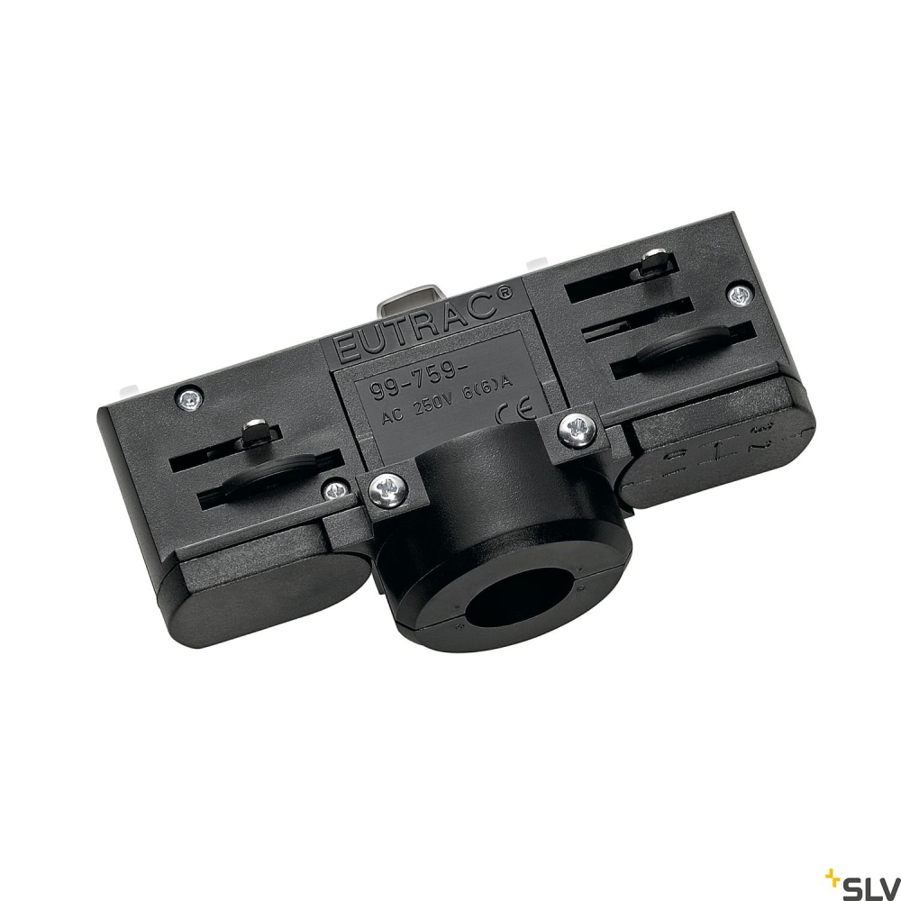 Șină EUTRAC 3 faze adaptor, negru incl. mounting accessory