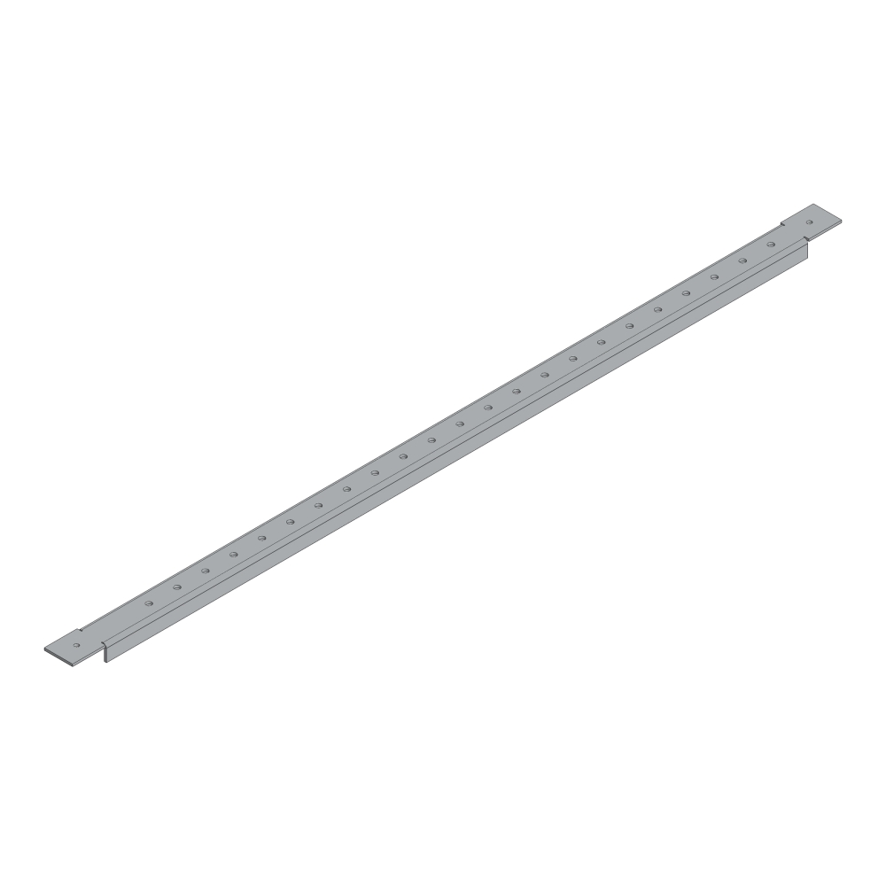 Șină perforată pentru sistem de 60 mm &icirc;n dulap lățime 3