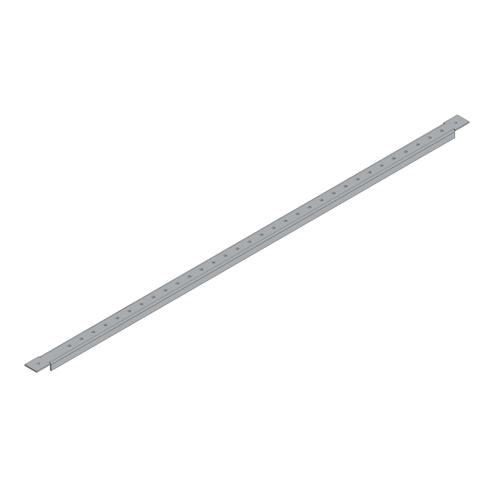 Șină perforată pentru sistem de 60 mm &icirc;n dulap lățime 4