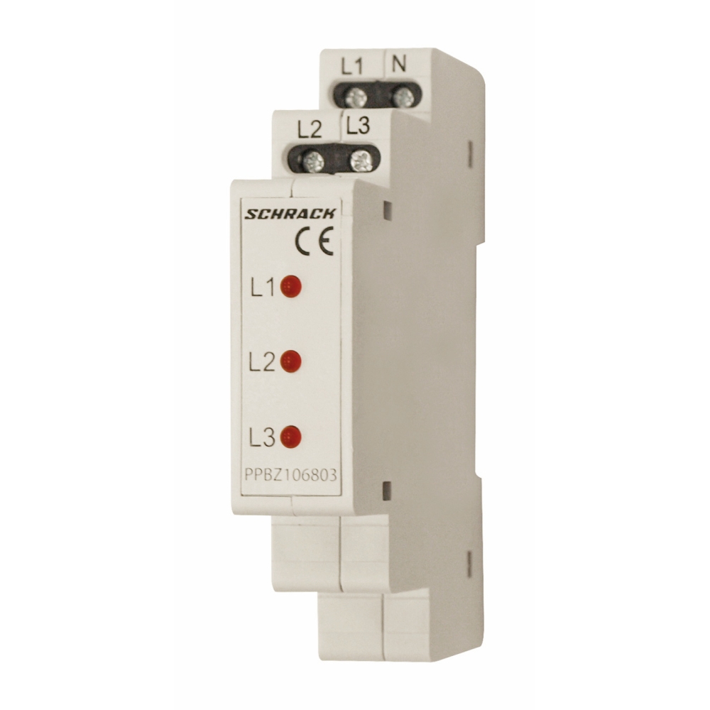Indicator prezenţă tensiune modular L1-L2-L3 cu LED