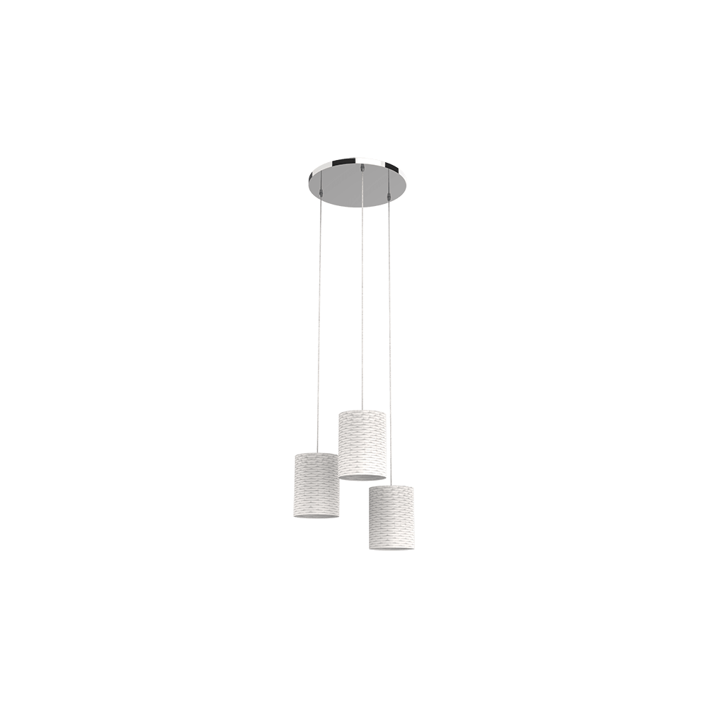 INES PENDUL 3XE14 ALB/CROM