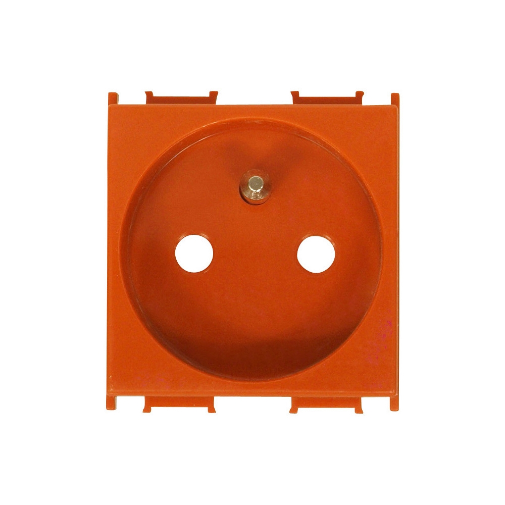 Insert priză cu pin PE,protecţie mărită,16A,cl. şurub,orange