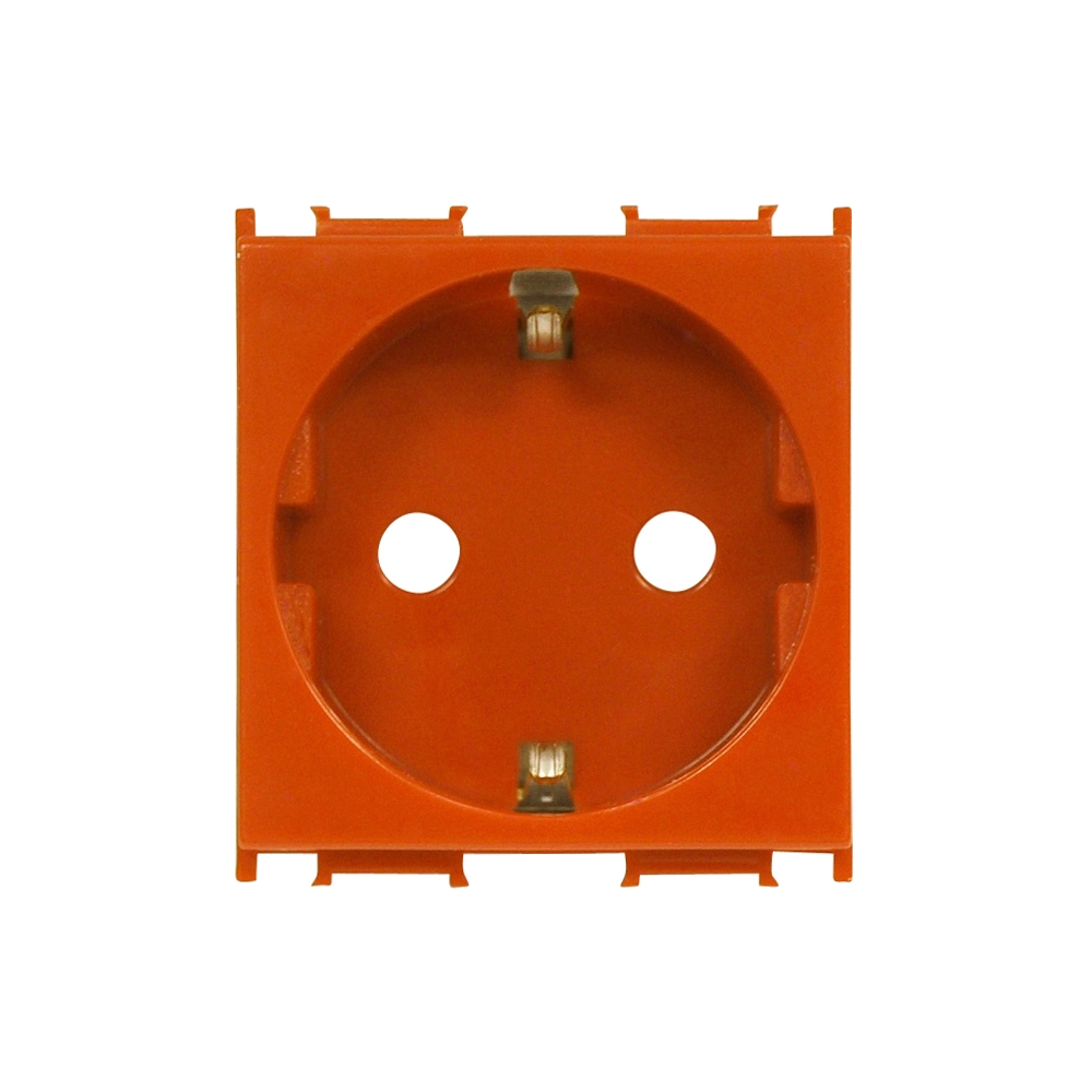 Insert priză cu protecţie mărită, 16A, cleme cu şurub,orange
