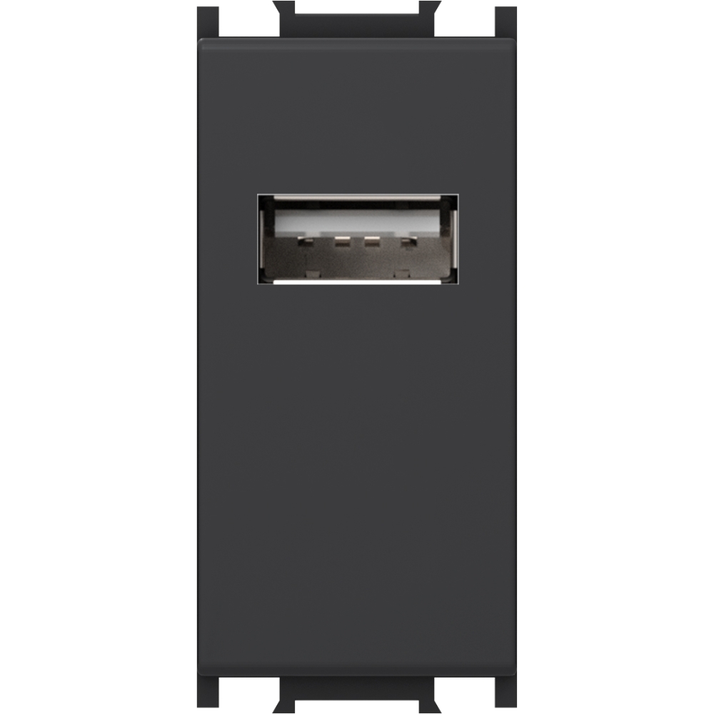 Insert priză de date USB 2.0, 1M, negru, conexiune cu şurub