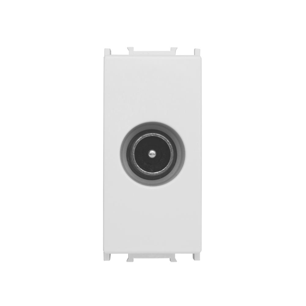 Insert priză TV de trecere, 10dB, 1M, alb