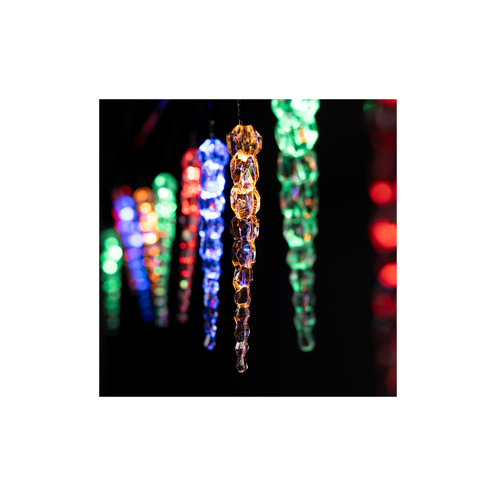 INSTALATIE DE CRACIUN MODEL SLOI DE GHEATA, TURTURI  10PCS RGB 2XАА IP44