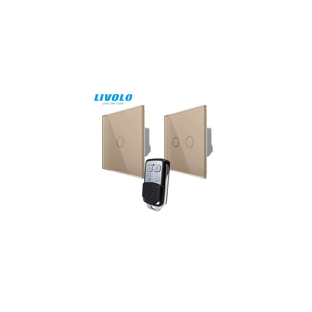 Intrerupatoare simplu + dublu wireless RF + telecomanda RF 3 circuite, generatia noua