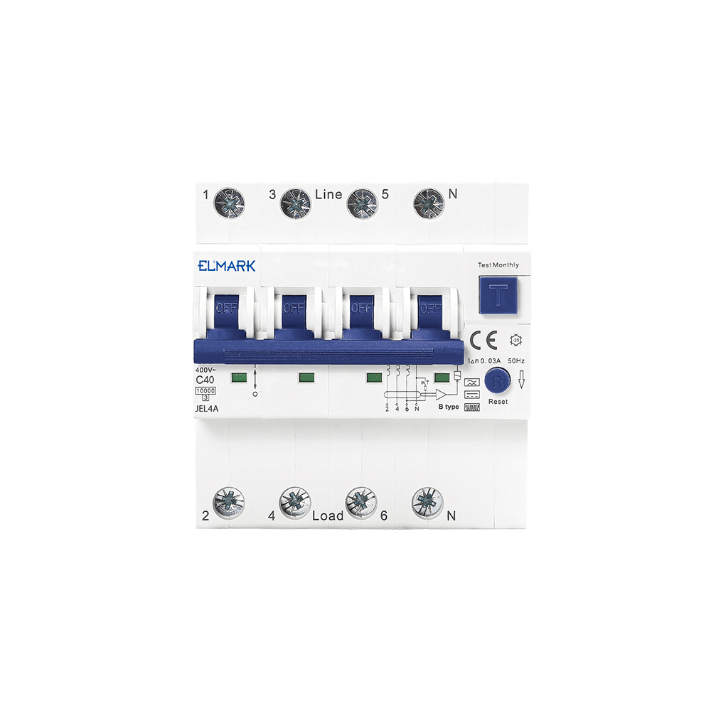INTRERUPATOR DIFERENTIAL RCBO ELECTRONIC JEL4A 6kA 4P 20A/30mA
