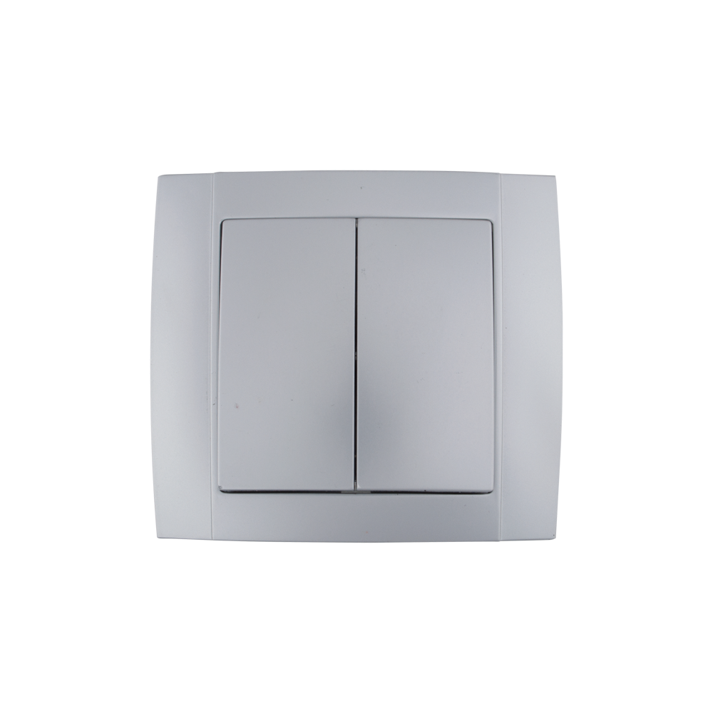 INTRERUPATOR DUBLU ARGINTIU SR-2504