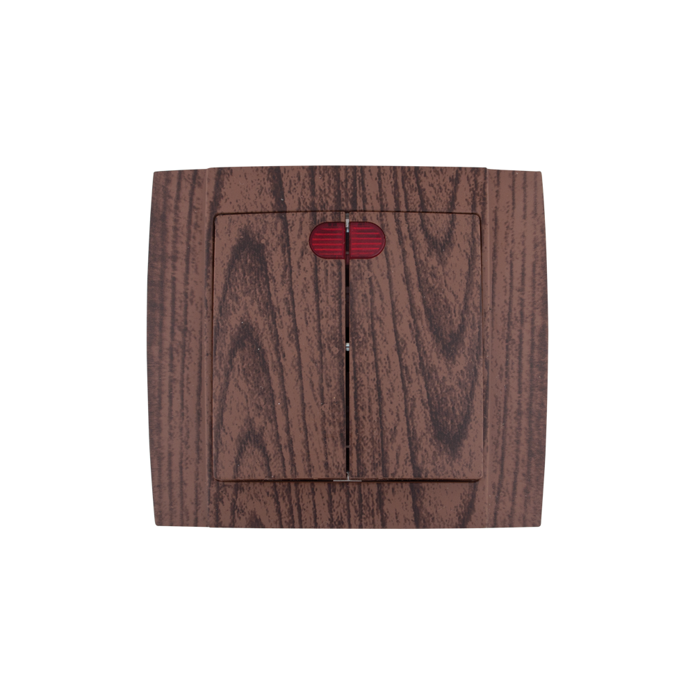 INTRERUPATOR DUBLU CU LED WENGE SR-2502
