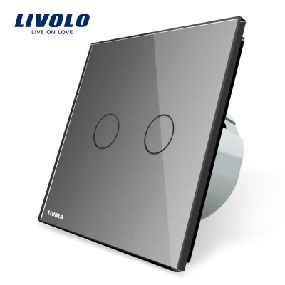 Intrerupator dublu cu touch livolo din sticla