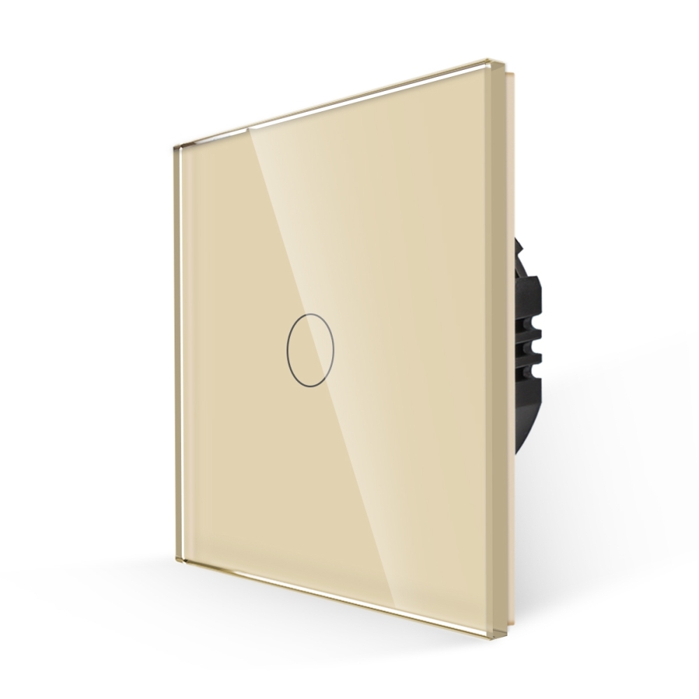 Intrerupator Simplu cu Touch din Sticla LUXION, 500W - auriu