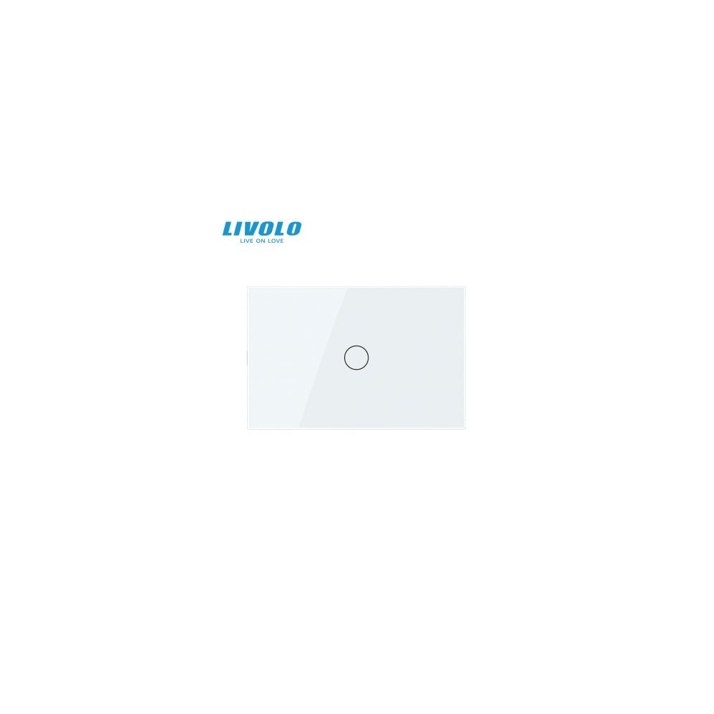 Intrerupator simplu, standard italian, control telecomanda RF, cu panou sticla, 3M