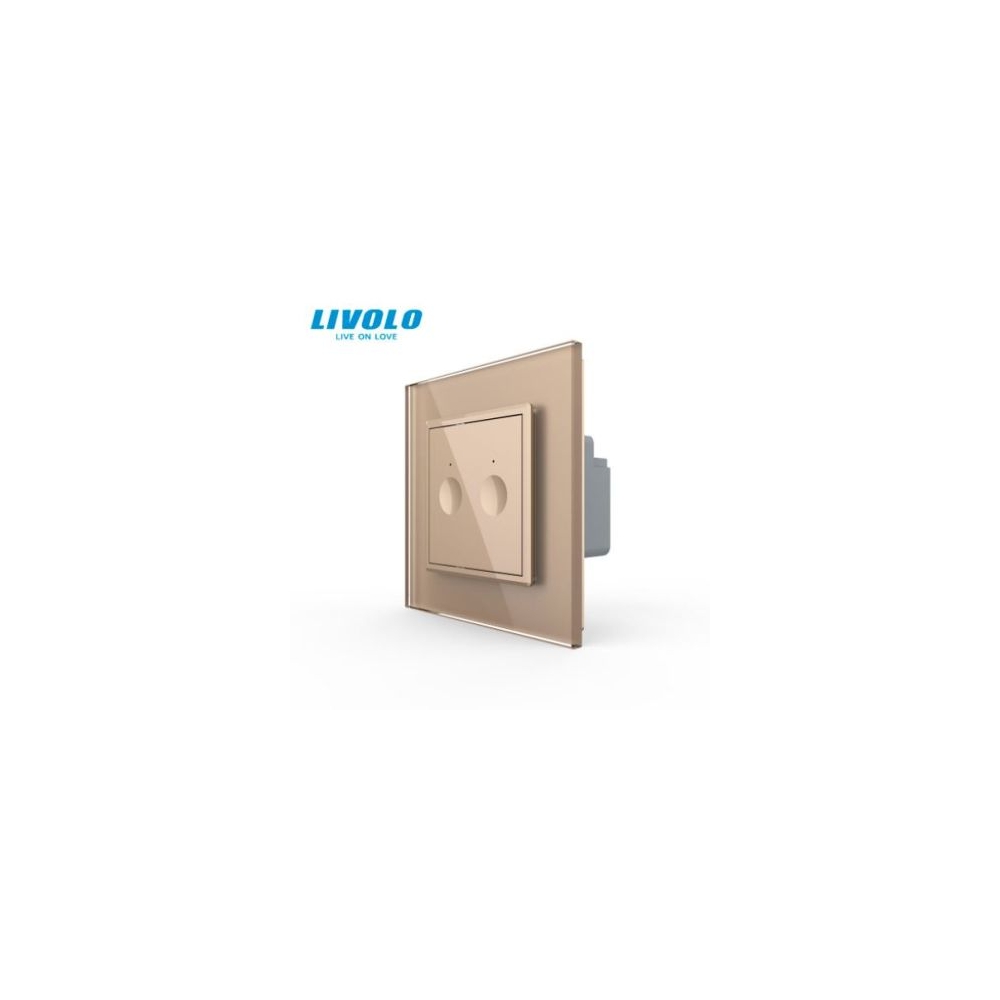 Intrerupator tactil dublu, wireless RF, rama sticla