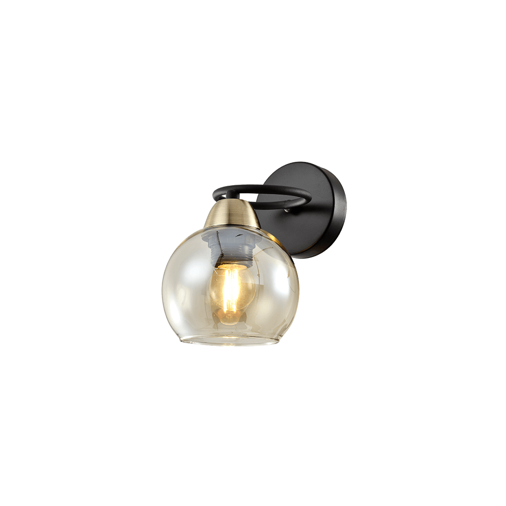 JAY APLICA DE PERETE 1XE27 NEGRU/BRONZ