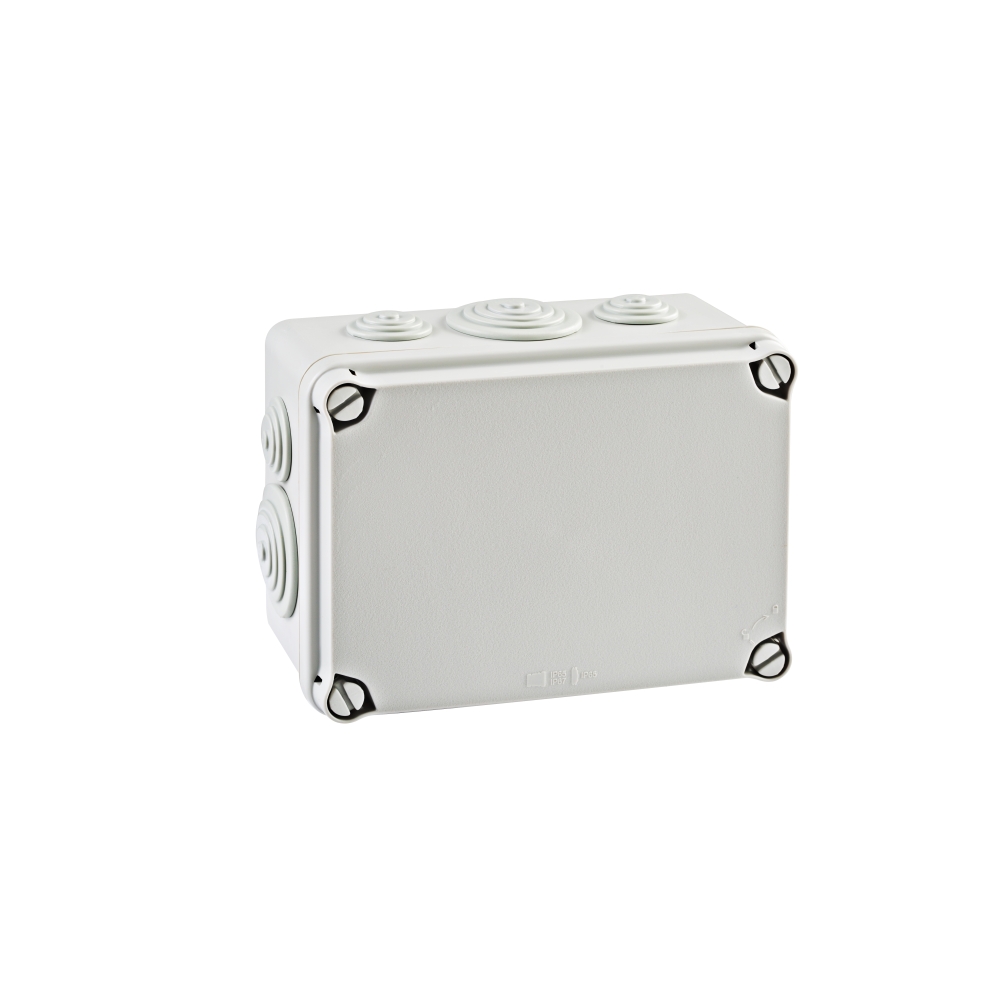 Junction Box IP65, H=133 W=180 D=80, 6xM25 4xM40