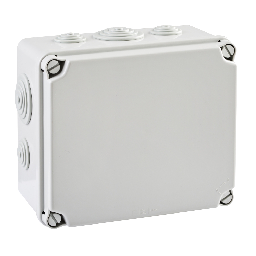Junction Box IP65, H=167 W=191 D=100, 6xM25 4xM40