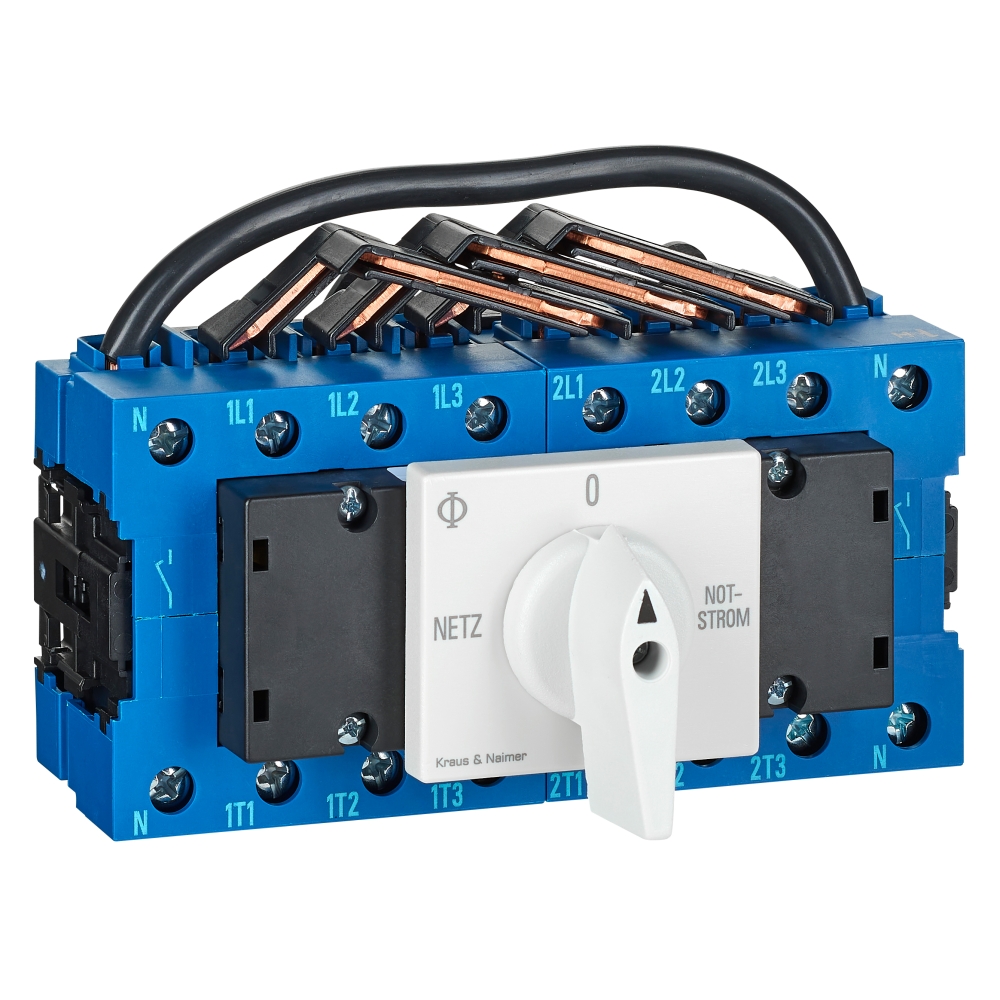 KA63 Changeover Switch Netz-0-Notstrom, modular, 4-pole 63A