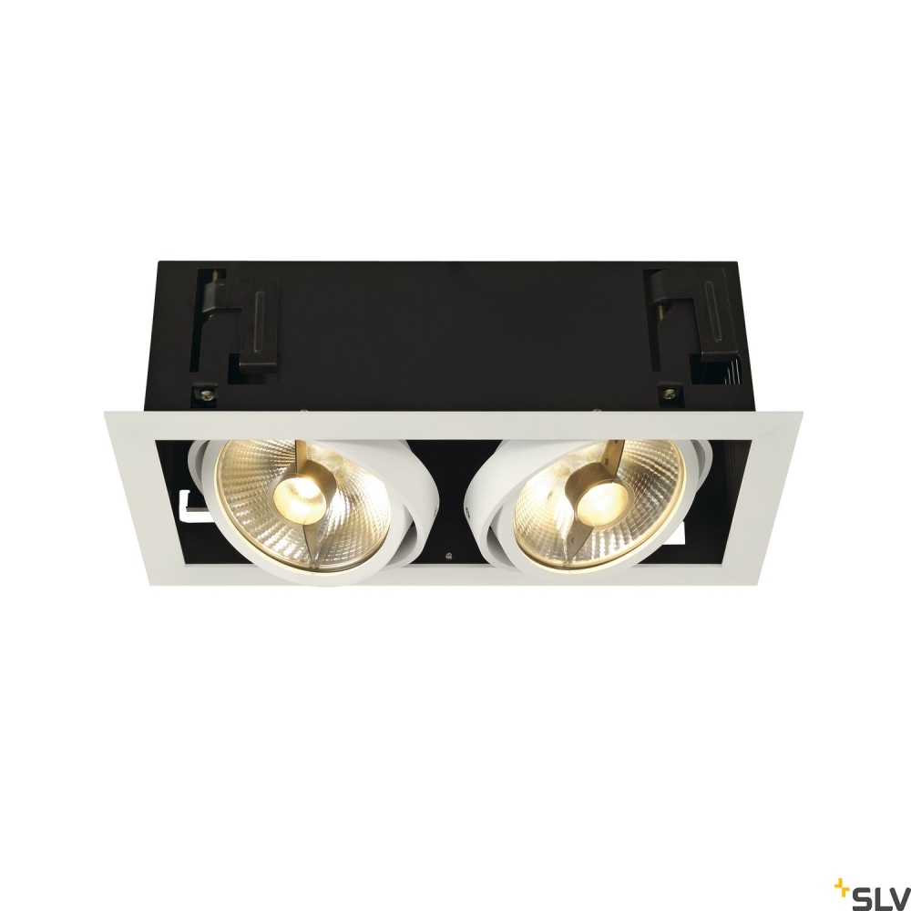 KADUX 2 ES111, patrat, albalb mat, max. 2x50W