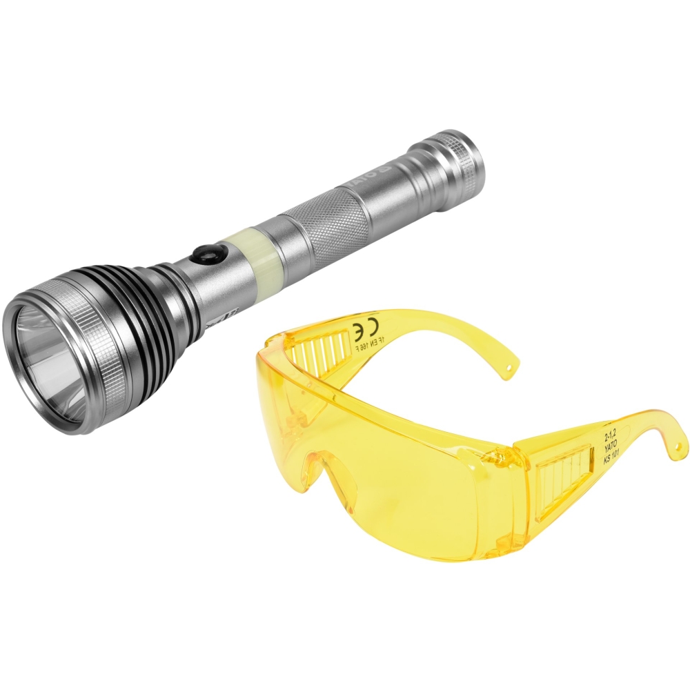 KIT LANTERNĂ CU ACUMULATOR ȘI OCHELARI UV