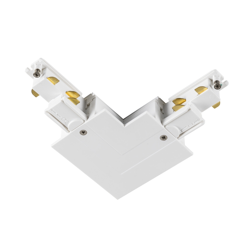 L-connector  S-TRACK 3-phase-&icirc;ncastrata șină ,IP20,alb