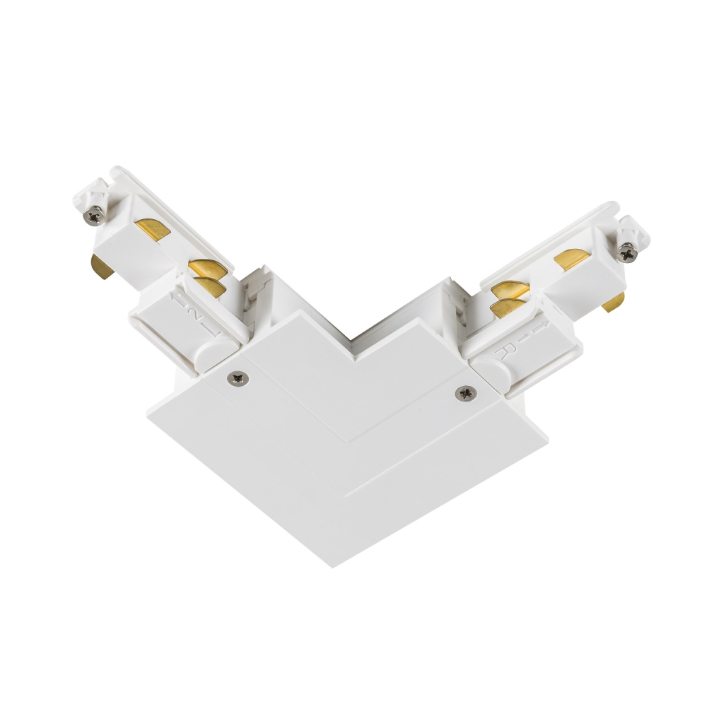 L-connector  S-TRACK 3-phase-&icirc;ncastrata șină ,IP20,alb