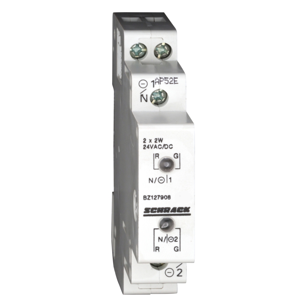 Lampă semnal. mod. dublă cu LED-uri roşu/verde, 12-24V AC/DC