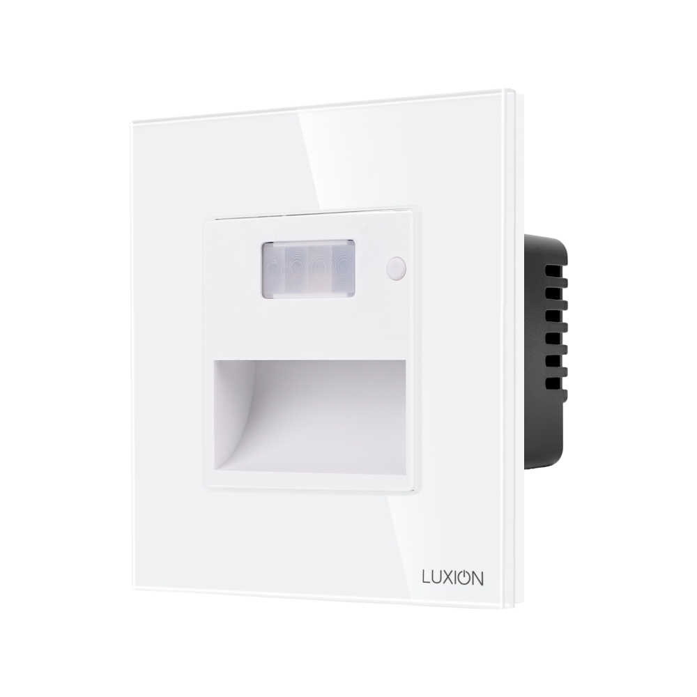 Lampa de Veghe cu Senzor de Miscare LUXION cu Rama din Sticla - alb