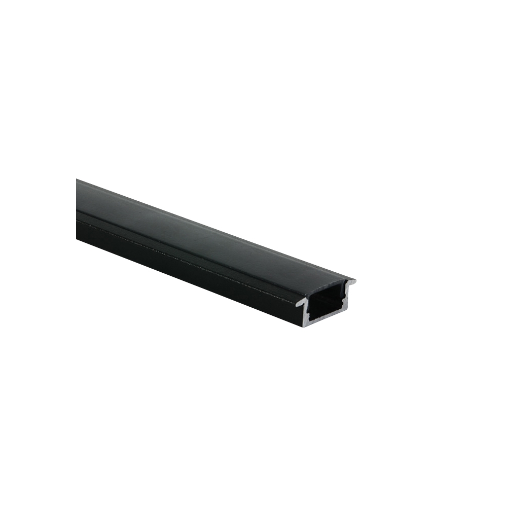 LED aluminum recessed profile + difuzor PC negru 2m