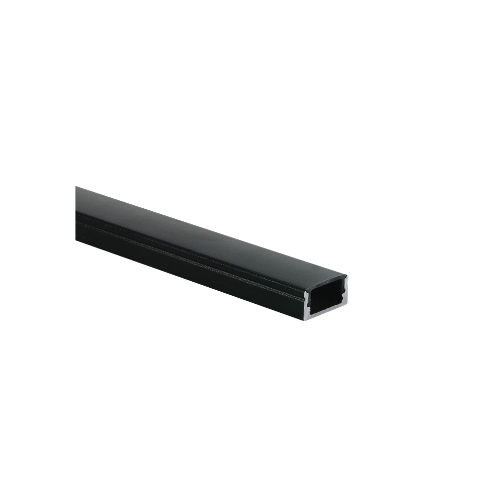LED profil aparent aluminiu + difuzor PC negru 2m
