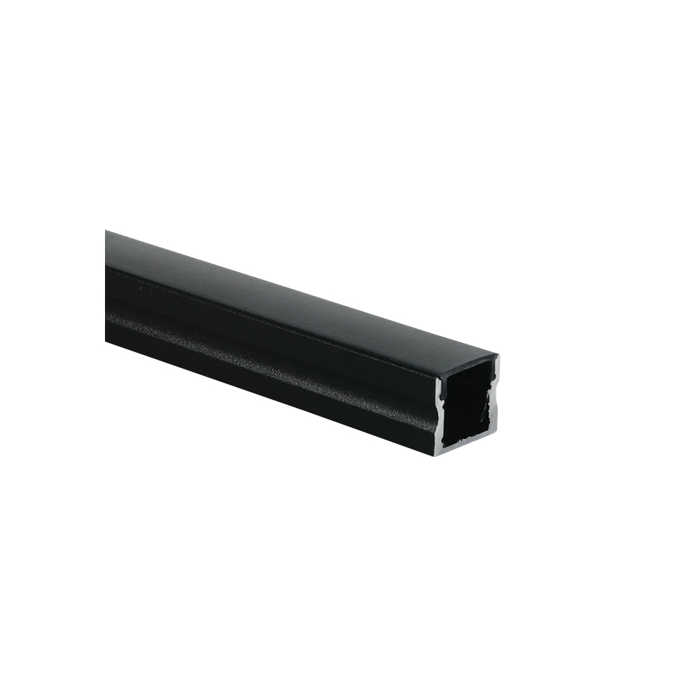 LED profil aparent aluminiu + difuzor PC negru 2m