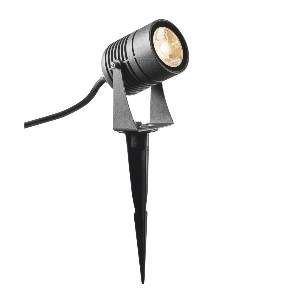 LED SPIKE, anthracite, IP55, 3000K, 40&deg;