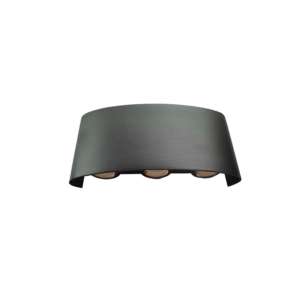 LED WALL LAMP 6X1W 4000K IP54 BLACK