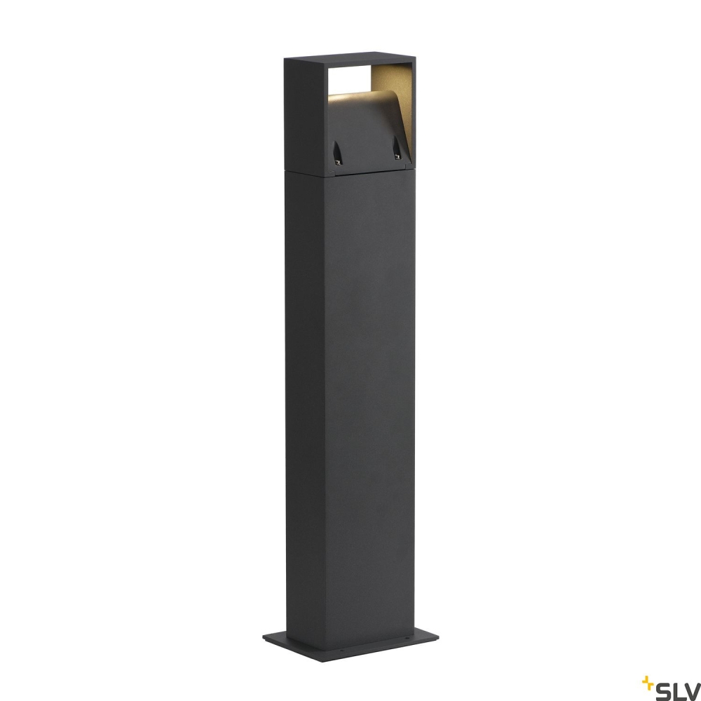 LOGS 70 st&acirc;lp pitic, pătrat, antracit, 6W LED, alb cald